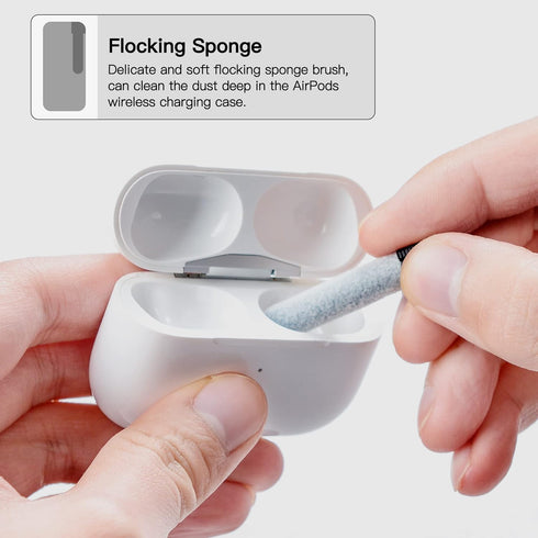 PZOZ Cell Phone Cleaning Kit for AirPods Pro/Pro 2nd/iPhone, 3 in 1 Cleaner Tool Accessories for Headphone, iPad Jack