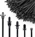 Xislet 160Pcs Universal Push Mount Cable Zip Tie, Compatible with Cars, Boat, Trailer, Nylon Self Locking Cable Strap