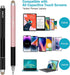 Stylus Pen, 2 in 1 Fine Point and Mesh Tip Stylus for Touch Screen, Compatible for Tablet and Cellphone (1Pc, Black)