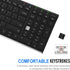 Arteck USB Wireless Keyboard Ultra Slim Stainless Steel with Numeric Keypad for PC/Laptop/Computer, Windows 11/10/8