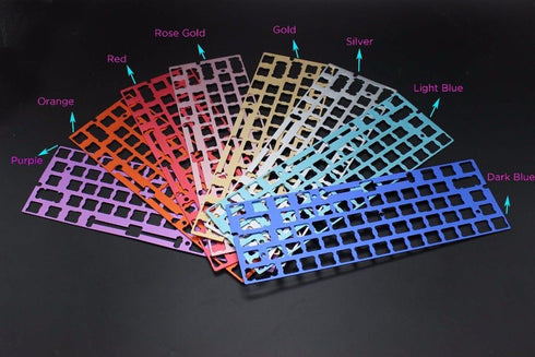 YMDK ANSI Costar Stabilizers, Anodized Aluminum Positioning Board Plate for GH60 60% Keyboard DIY (Black)
