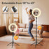 TODI 12" Dimmable LED Ring Light with 63" Tripod Stand, Phone Holder, Remote for Makeup/Live Stream/Photography
