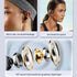 Wireless Earbuds, Open-Ear Bluetooth 5.3 Noise Cancelling Headphones with Ear Hooks, 60H Playtime for Running