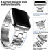 Fullmosa No Tools Needed Compatible Apple Watch Bands for Women Men, Metal Strap with Case for iWatch Series 9 8 7 6 5