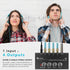 Fifine 4 Channels Metal Stereo Audio Amplifier, Mini Headphone Splitter with Power Adapter, 4x Quarter Inch Balanced