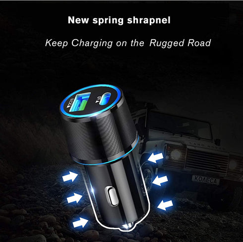 UrbanX Fast Car Charger 21W for Motorola RAZR HD XT925 with PD 3.0 USB Charger - Black, Includes USB A to Micro USB