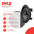 Pyle PDIC61RDBK In-Wall/In-Ceiling Dual 6.5-Inch Speaker System, 2-Way, Flush Mount, Black (Pair)