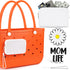 Silicone Bogg Bag Accessories Set with 2PCS Charms, Waterproof Phone Holder for Large iPhone 13/14/15 Pro Max