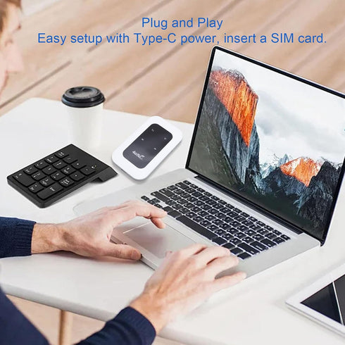 GOWENIC 4G 5G 300Mbps CAT4 Portable WiFi Hotspot Mobile WiFi Device Wireless Router LTE with SIM Card Slot for Travel