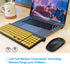 HXMJ-Wireless Large Print Keyboard and Mouse Set with USB Receiver - Quiet Scissor Switch for Seniors & Visually