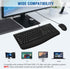 Wired Keyboard and Mouse Combo, EDJO Full-Sized Ergonomic Keyboard with Palm Rest and Optical Wired Mouse