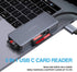 CF Card Reader, USB 3.0 to Compact Flash Memory Card Reader Adapter for SDXC, SDHC, Micro SD, MS, CF (Grey)