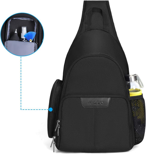 MOSISO Camera Sling Backpack, Full Open Case with Tripod Holder & Rain Cover for DSLR/SLR/Mirrorless, Black