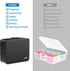 Fireproof Safe Photo Storage Box, 18 Inner Clear Photo Cases, Portable Organizer with Lock and Handle