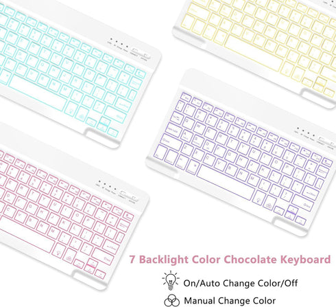 TaIYanG Backlit Keyboard Case for Samsung Galaxy Tab A9 Plus 11 Inch 2023 Model, Slim Lightweight Cover with Bluetooth