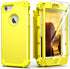 IDweel iPhone 8/7 Full Body Case, Heavy Duty Hybrid Hard PC & Soft Silicone Bumper, Yellow with Screen Protector.
