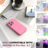 SURPHY Designed for iPhone 14 Pro Max Case with Screen Protector, (with Camera Protection + Soft Microfiber Lining) Liquid Silicone Phone Case (Pink)