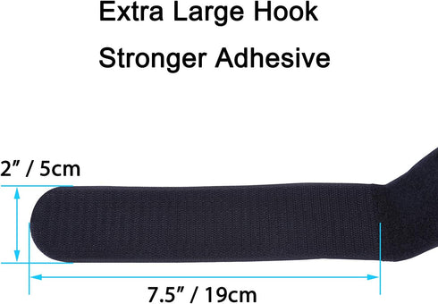 Extra Large 4 Pack Hook and Loop Strap - 2 x 48 Inches Reusable Fastening Cable Tie Down Straps