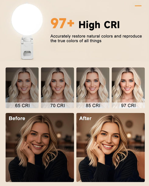 GSYXERGILES 3 10 Ring Light for Computer Monitor, Color Modes & Brightness Levels USB Clip on Ring Light for Laptop