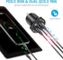 Depvko 12V 30W QC3.0 18W: 4 1 150W USB Charger Panel with PD Ports& Dual in Aluminum Waterproof RV USB Outlet