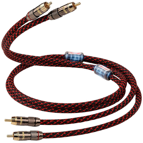 TODN Audiophile RCA to RCA Audio Cable with 4-Core-OFC Shielded RCA Stereo