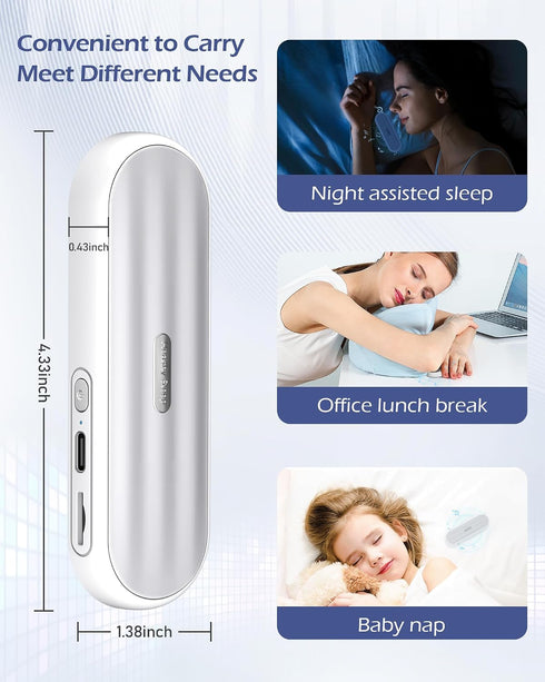 GroTawel 20-Hour Under Pillow Bluetooth Speaker for Sleep: Private Bone Conduction Portable Speaker with White Noise