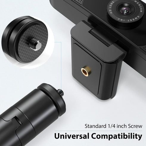 Webcam Tripod, EMEET Professional Mini Tripod, Portable & Lightweight, Adjustable Height, Universal Compatible