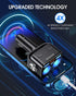 USB C Car Charger - BUVAYE 2-Socket Cigarette Lighter Splitter with 12V/24V Dual PD30W & QC3.0 Fast Charging, Separate