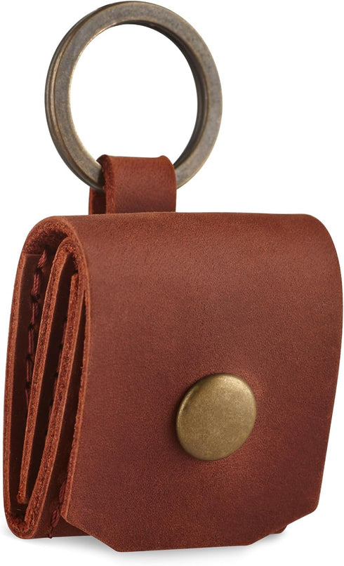 MAKYN Leather SD Card Holder Keychain, SD Card Case Key Fob, Micro SD Card Holder Organizer, SD Card Storage Case