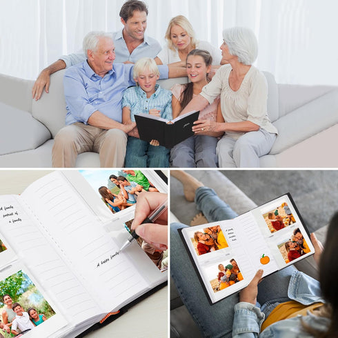 Photo Album for Fujifilm Instax Wide 300 Camera, Linen Cover, 120 Pockets for Polaroid Instant Photos