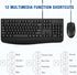 Wired Keyboard and Mouse Combo, EDJO Full-Sized Ergonomic Computer Keyboard with Palm Rest and Optical Mouse