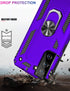 IKAZZ Military Grade Shockproof Case for Galaxy S21, Heavy Duty with Magnetic Kickstand, Purple