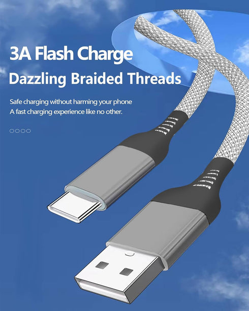 USB C Cable 26FT 1Pack, Extra Long USB-A to USB-C Braided Fast Charger Cord for iPhone 15, Samsung Galaxy, Nintendo