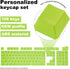 MECCANIXITY 108 Keys Pudding Keycaps Set OEM Profile 60 Percent ABS for Mechanical Keyboard Layout, Green Double Shot by MECCANIXITY