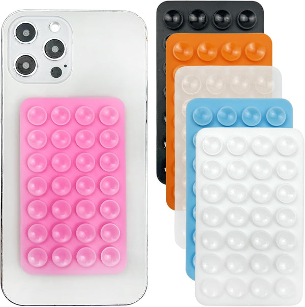 Zoolinn 6 PCS Multi-Colors Silicone Suction Cup Phone Holder, Non-Slip Sticky Phone Grip