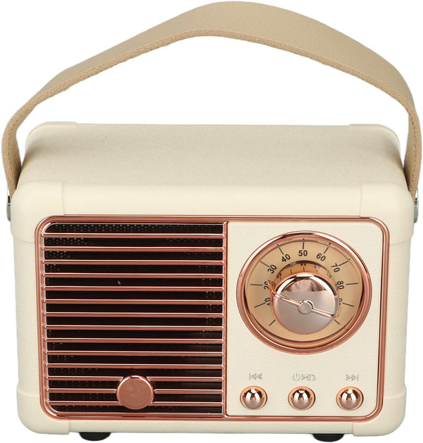 Tbest Vintage Wireless Bluetooth Speaker, Retro Mini Portable Wireless Speaker for Kitchen Desk Bedroom Office Outdoor