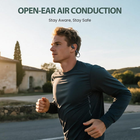 MP3 32GB HIFI WALKER Open Ear Headphones for Sports with Built-in Player, Air Conduction Bluetooth Headphones, Storage