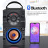 Portable Big Bluetooth Speakers with Light, Wireless with Subwoofer, FM Radio, LED Lights, Booming Bass for Home,