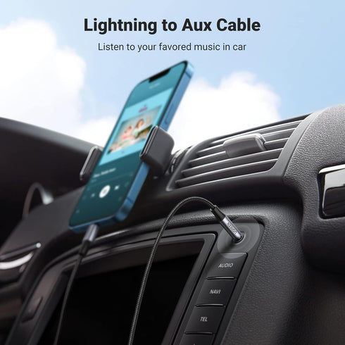 UGREEN Aux Cord for iPhone Aux to Lightning Cable for Car Adapter MFi Certified Lightning 3.5mm Headphone Male Audio Jack Compatible with iPhone 14 Pro Max/13 12 11 Pro Max/12 11 XR SE/8 Plus, 3.3FT by UGREEN