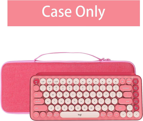 Aenllosi Hard Carrying Case for Logitech POP Keys Mechanical Wireless Keyboard, Pink (Case Only)