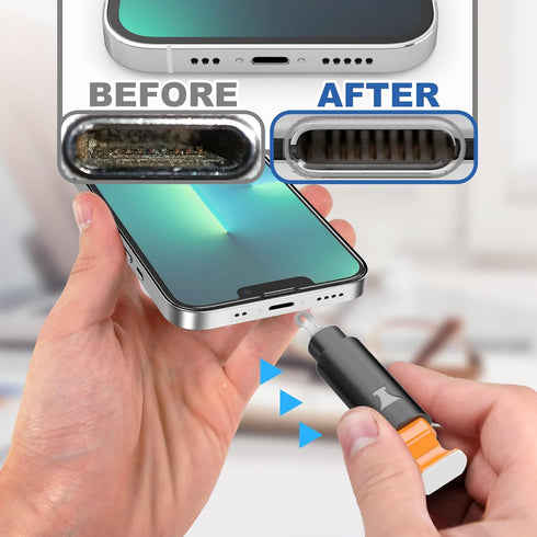 iPhone Cleaning Kit for Charging Port, Multi-Tool Cleaner for iPhone, iPad, Connectors, with Storage Case