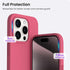 ORNARTO Compatible with iPhone 15 Pro Max Case 6.7", Slim Liquid Silicone 3 Layers Soft Gel Rubber Shockproof