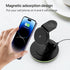 Foldable 3 in 1 Charging Station for iPhone, Magnetic Charger Stand for iPhone 15 14 13 12 11 X Pro Max, Watch, AirPods