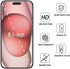 Privacy Screen Protector (2 Pack) for iPhone 15, Anti-Spy Tempered Glass 6.1-inch, Bubble Free, Anti Scratch