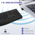 Wireless Keyboard, 2.4G Full-Sized Ergonomic Computer Keyboard with Wrist Rest for Windows, Mac OS, Laptop/PC/Desktop