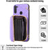 Furiet Zipper Wallet Case for Samsung Galaxy A21, Crossbody Strap, 8 Card Slots, TPU Leather Cover - Purple
