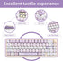 PBT Keycaps - MOA Profile 132 Keys Dye Sublimation Purple Cute Cat Customized Keycaps for ANSI Layout Cherry MX Switches