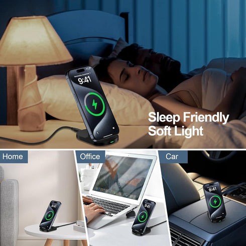 15W Fast Wireless Charger Phone Charging Stand for Google Pixel 8a/8 Pro/7a/7/6 Pro/5, Android Phone Wireless Charging