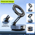 HZEL 360 Car Vacuum Magnetic Phone Holder, Suction Cup Foldable Vehicle Smartphones Mount, Rotatable Adjustable
