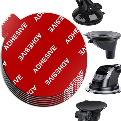 AZXYI 6 PCS Windshield Mount Adhesives for Suction Cup Mount, 80mm(3.15 inches) Circle